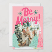 ピンクメリーの落書き木のアーチ写真 シーズンカード (正面)