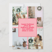 ピンクメリーの落書き木のアーチ写真 シーズンカード (裏面)