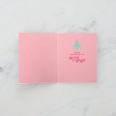 ピンクメリーの落書き木のアーチ写真 シーズンカード (内部)