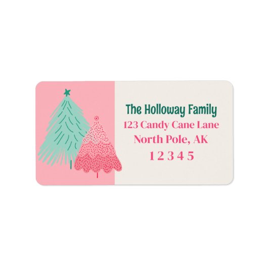 ピンクメリーの落書き木のアーチ写真 ラベル (正面)