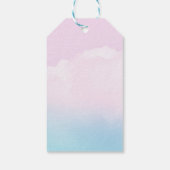 ピンクメリークリスマスプレゼントラベルから名前をカスタムする ギフトタグ (裏面)