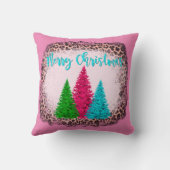 ピンクメリークリスマスホームデコール クッション (裏面)