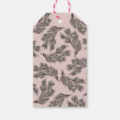 ピンクメリークリスマスヴィンテージクリスマスオーナメント ギフトタグ (裏面)