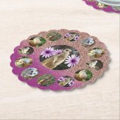 ピンクメルカットサプライズ、紙パーティーコースター ペーパーコースター (アングル)