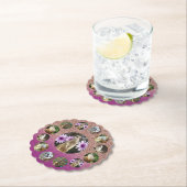 ピンクメルカットサプライズ、紙パーティーコースター ペーパーコースター (インサイチュ)