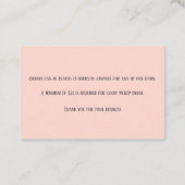 ピンクメレンゲベーカリーベーカー生地ベークショップシェフ 名刺 (裏面)