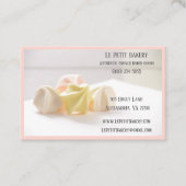 ピンクメレンゲベーカリーベーカー生地ベークショップシェフ 名刺 (正面)