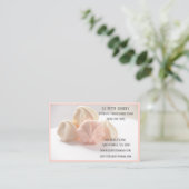 ピンクメレンゲベーカリーベーカー生地ベークショップシェフ 名刺 (スタンド正面)