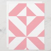 ピンクメロンジオメトリックデコキューブスクラップブック紙 (正面/裏面)