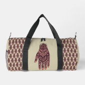 ピンクメンディハンドタトゥーアートデザイン パーソナライズされた ダッフルバッグ (裏面)