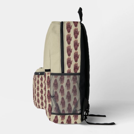 ピンクメンディハンドタトゥーアートデザイン パーソナライズされた プリントバックパック (右)