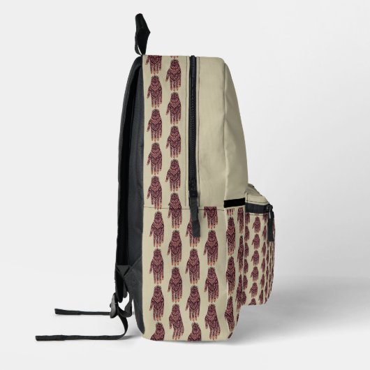 ピンクメンディハンドタトゥーアートデザイン パーソナライズされた プリントバックパック (左)