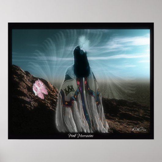 ピンクモカシン3Dアート ポスター (正面)