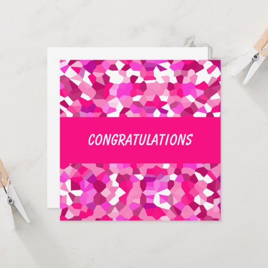 ピンクモザイクフラットカード (正面/裏面インサイチュ)