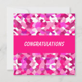 ピンクモザイクフラットカード (正面)