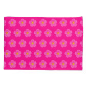 ピンクモスバラフラワーシームレスパターン 枕カバー (裏面)