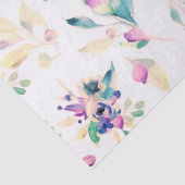 ピンクモダンがかった緑のラベンダーの水色フローラ 薄葉紙 (詳細)