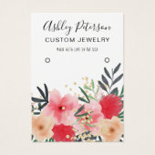 ピンクモダンがかった赤い緑のフローラ金ゴールドイヤーディスプレイ (正面)