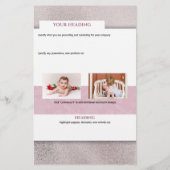 ピンクモダンきらめくデザイナ6フォト美容師 チラシ (裏面)