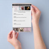 ピンクモダンきらめくデザイナ6フォト美容師 チラシ (ハンドル)