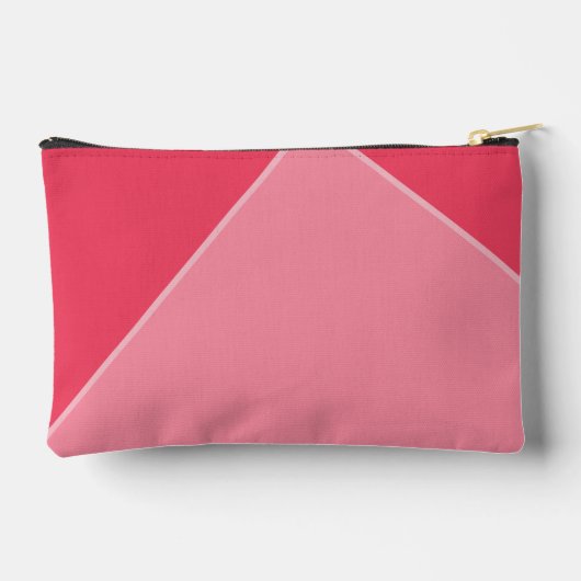 ピンクモダンさくらんぼ名追加かわいい手書き アクセサリーポーチ (裏面)