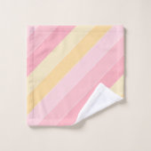 ピンクモダンとイエロートレンディーエレガントテンプレート バスタオルセット (ウォッシュタオル)