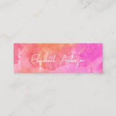 ピンクモダンとオレンジの卒業生 コーリングカード (正面)