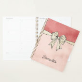 ピンクモダンとクリームの弓の花嫁 プランナー手帳 (ディスプレー)