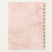 ピンクモダンとクリームの弓の花嫁 プランナー手帳 (裏面)