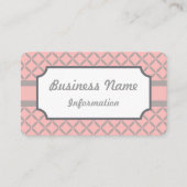 ピンクモダンとグレーの名刺 名刺 (正面)