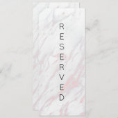 ピンクモダンとグレーの大理石の予約チェア記号 メニュー (正面/裏面)