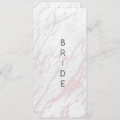 ピンクモダンとグレーの大理石の予約チェア記号 メニュー (正面/裏面)