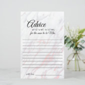 ピンクモダンとグレーの大理石アドバイスカード (スタンド正面)