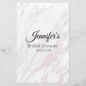 ピンクモダンとグレーの大理石アドバイスカード (裏面)