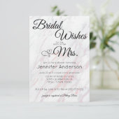 ピンクモダンとグレーの大理石シャワー招待状 (スタンド正面)