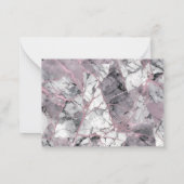 ピンクモダンとグレーの大理石パーソナライズされた ノートカード (裏面)