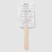 ピンクモダンとグレーの大理石プログラム ハンドファン (裏面)