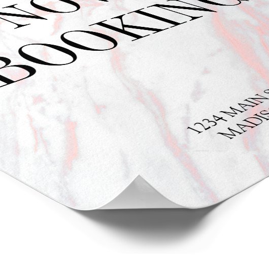 ピンクモダンとグレーの大理石事業 ポスター (角)