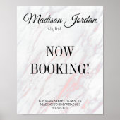 ピンクモダンとグレーの大理石事業 ポスター (正面)