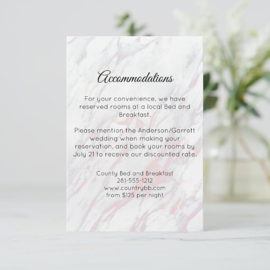 ピンクモダンとグレーの大理石 エンクロージャーカード (スタンド正面)