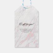 ピンクモダンとグレーの大理石 ギフトタグ (裏面)