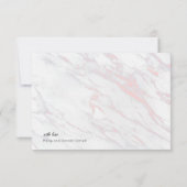 ピンクモダンとグレーの大理石 サンキューカード (裏面)