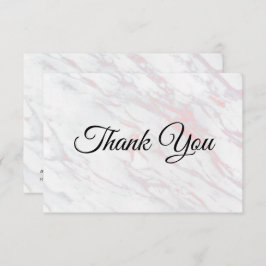ピンクモダンとグレーの大理石 サンキューカード