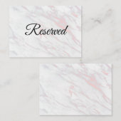 ピンクモダンとグレーの大理石 プレイスカード (正面/裏面)