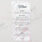 ピンクモダンとグレーの大理石 メニュー (正面/裏面)