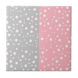 ピンクモダンとグレーデコール | 飾り四角 タイル