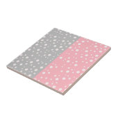 ピンクモダンとグレーデコール | 飾り四角 タイル (側面)