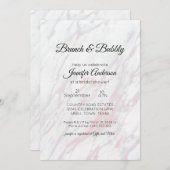 ピンクモダンとグレーマーブルブライダルブランチ (正面/裏面)