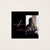 ピンクモダンとバック4枚の写真スクリプトモノグラム (正面)