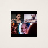 ピンクモダンとバック4枚の写真スクリプトモノグラム (裏面)